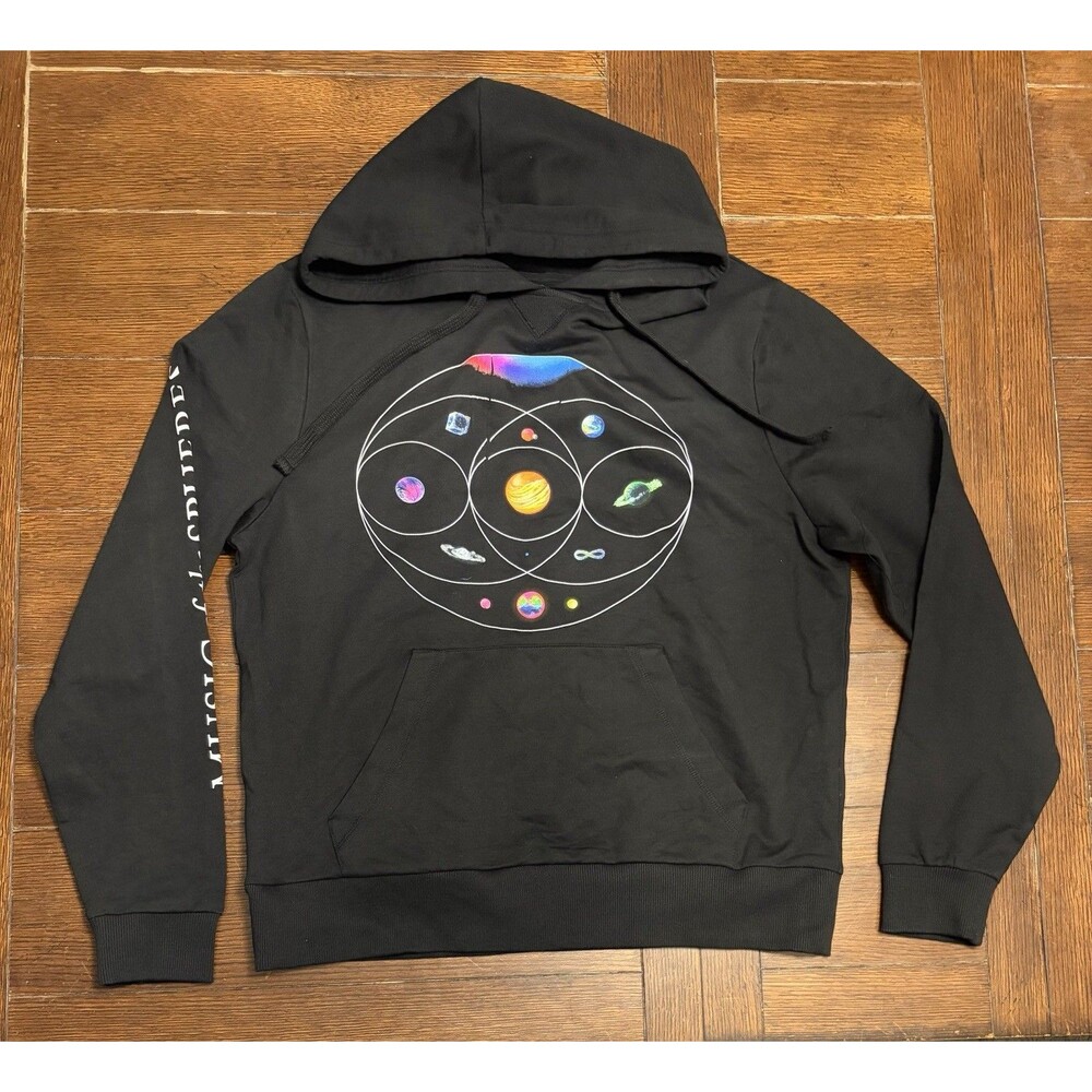 Coldplay 2023 Music of the Spheres Concert Tour Hoodie Hooded Sweatshirt 2XL New